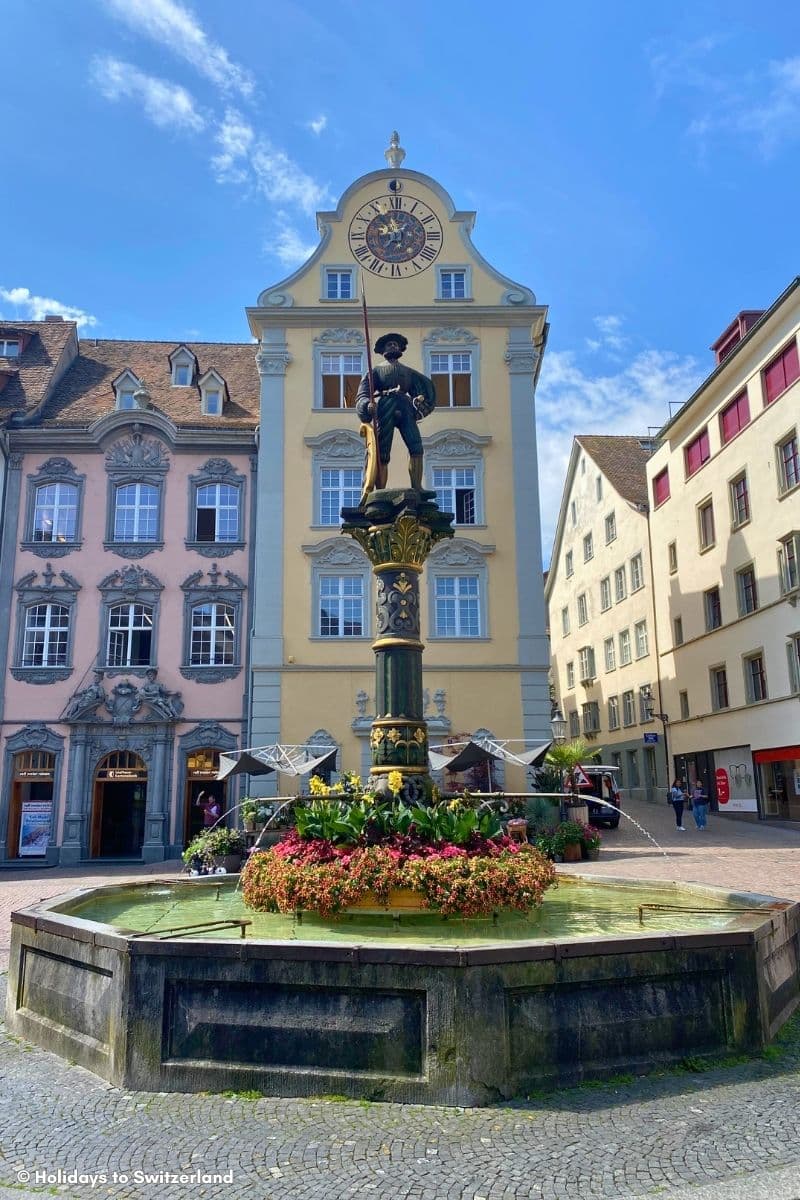 Fountain at Fronwagplatz in Schaffhausen