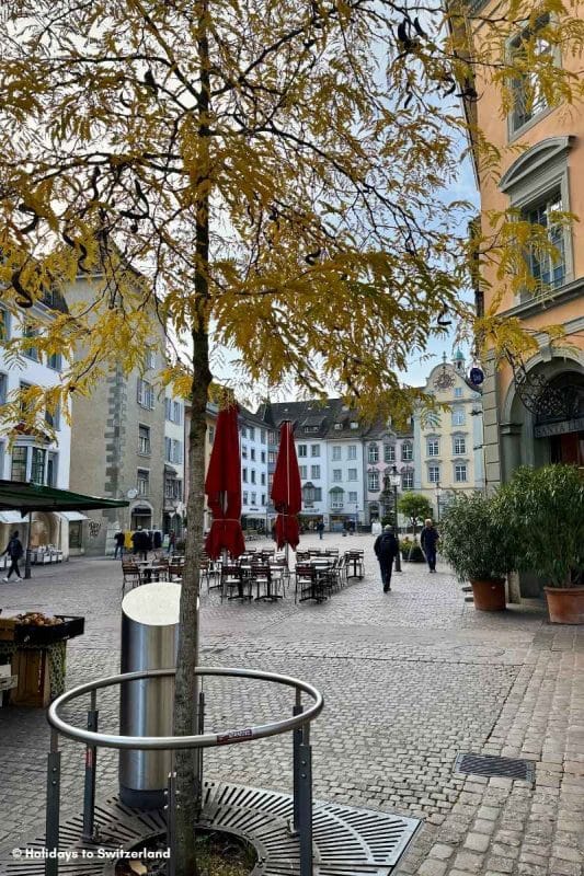 Looking towards main square in Schaffhausen Old Town