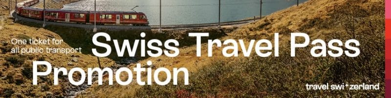 Image showing details of Swiss Travel Pass promotion 2025.