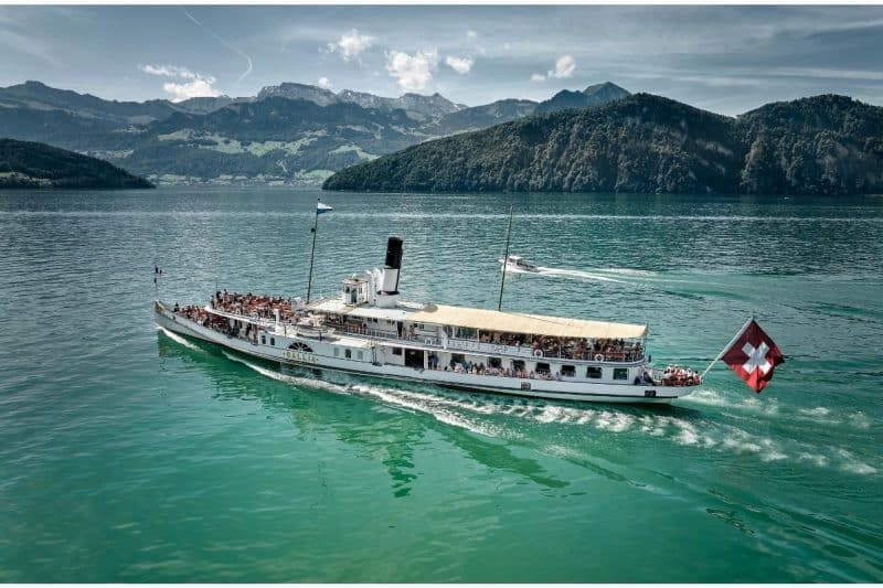 Paddle Steamer Gallia on Lake Lucerne