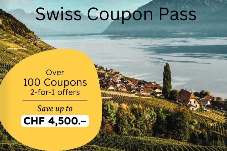 Hillside town beside Lake Geneva in Switzerland