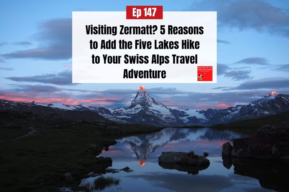 Matterhorn at sunrise reflected in lake Stellisee