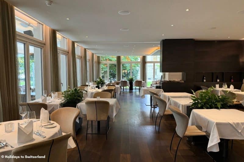 Interior of bloom restaurant at Park Hotel Winterthur