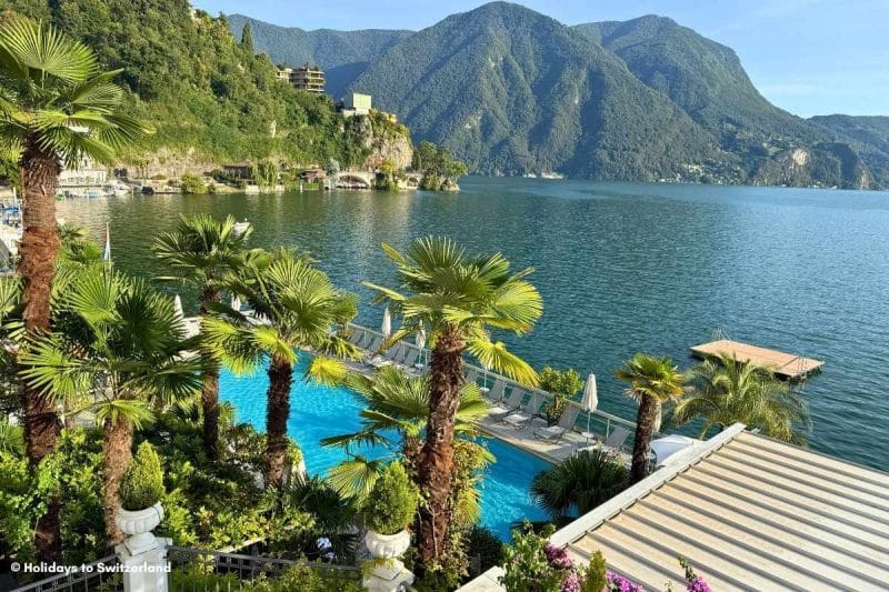 View of Lake Lugano from Hotel Lido Seegarten