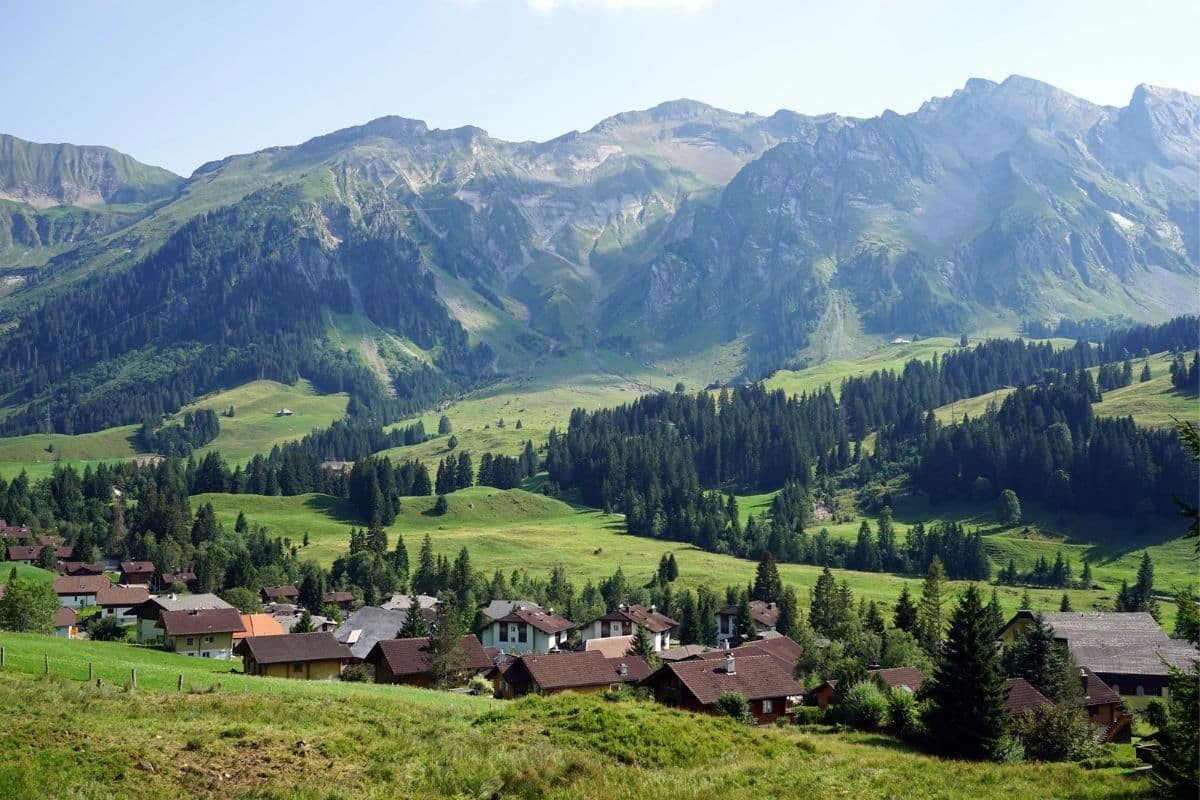 sorenberg in mountain valley Switzerland