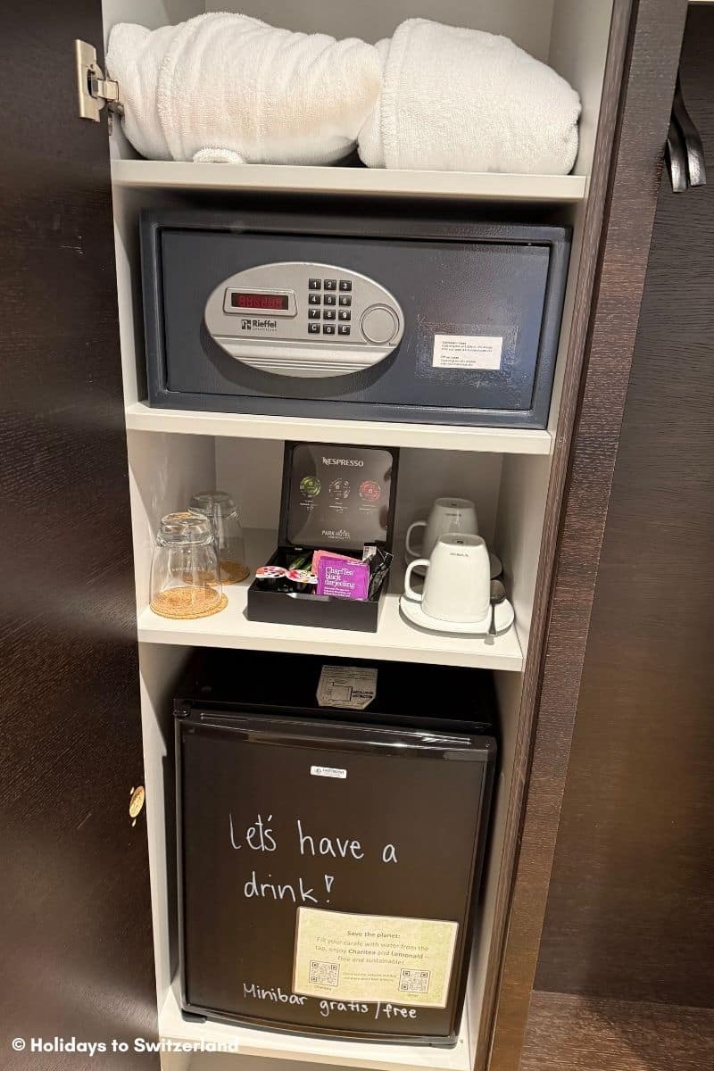 mini bar at Park Hotel Winterthur