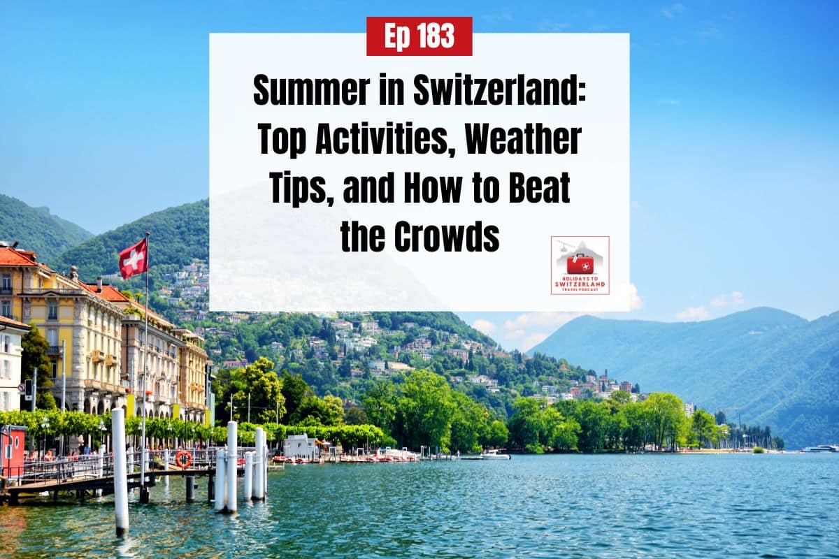 Lugano Lake and city view in Switzerland